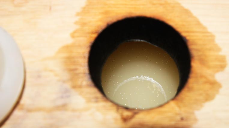 Mosto vino blanco fermentando en barrica rioja Bodegas Martinez Alesanco