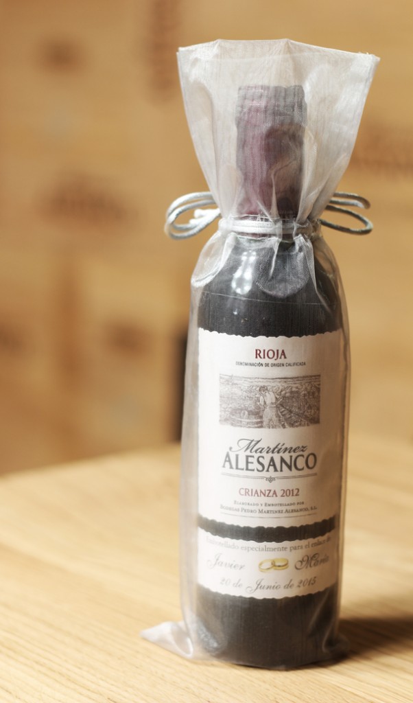botella pequeña para regalo de boda