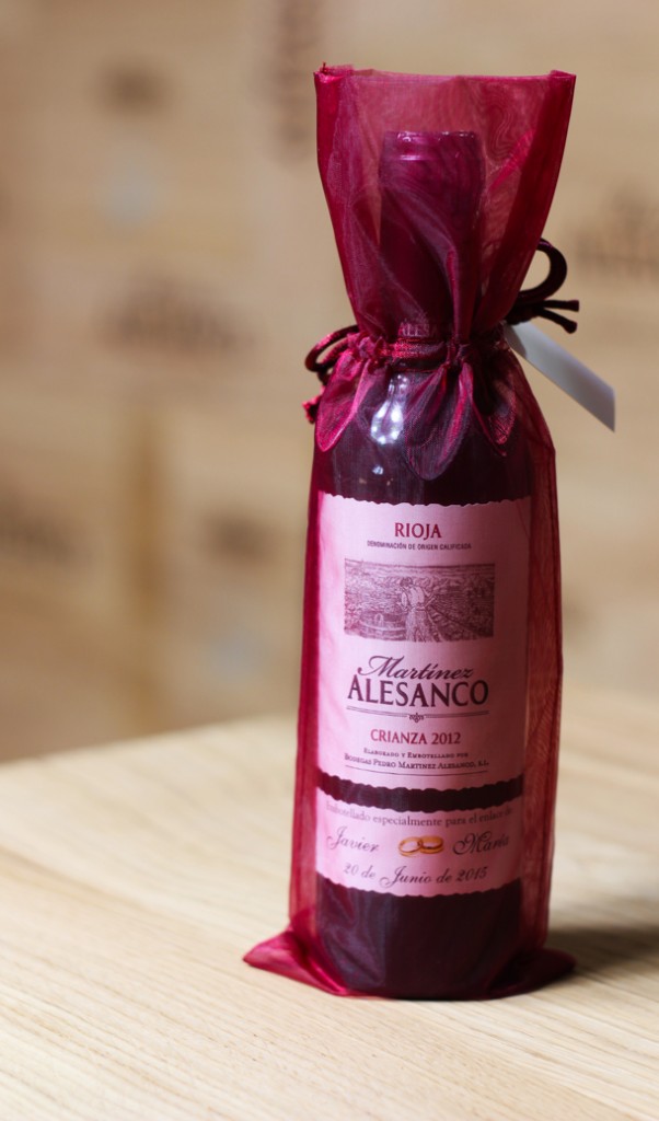 botella pequeña rioja para regalo de boda