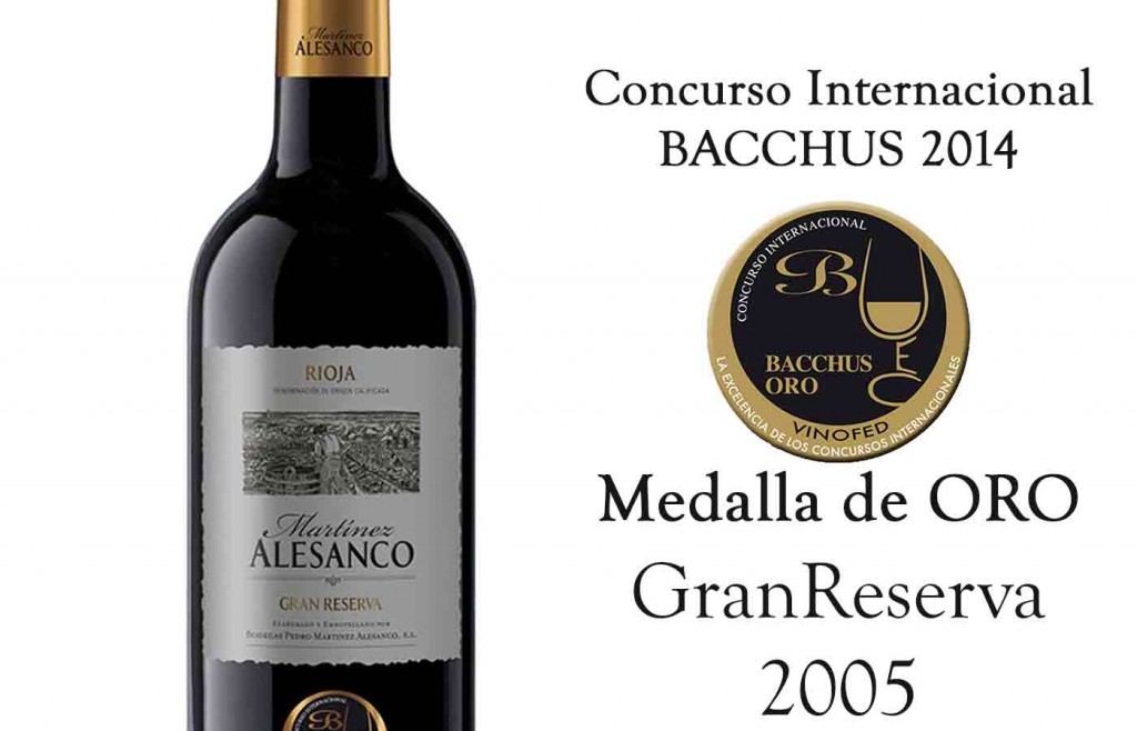 medalla de oro bacchus 2014 gran reserva