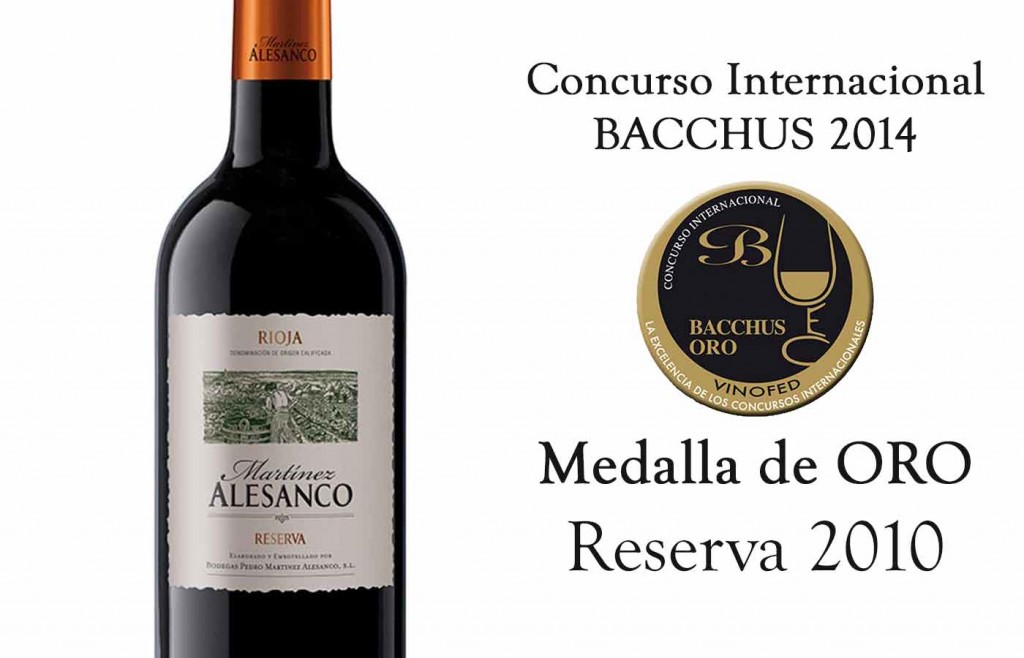 medalla de oro bacchus 2014 reserva